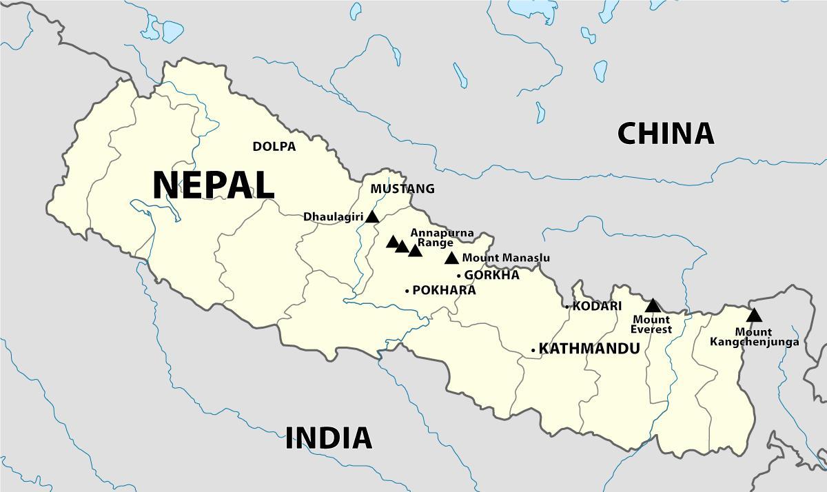 Ramani ya milima ya nepal