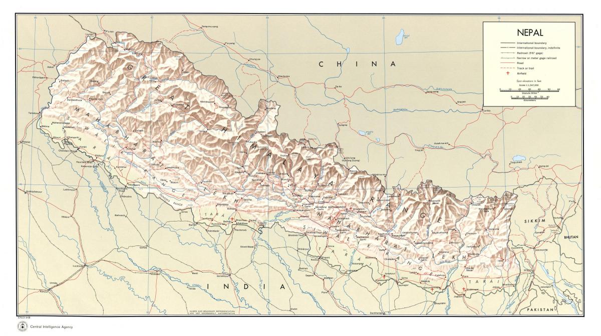 nepal treni ramani ya njia