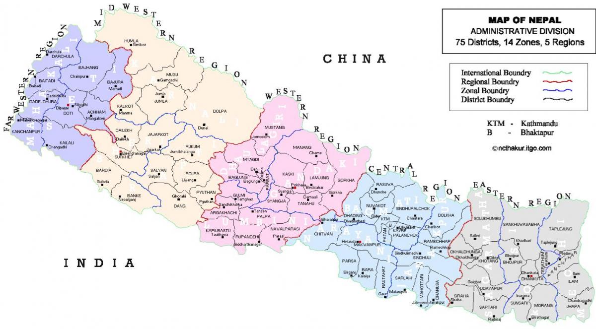 Ramani ya nepal vdc