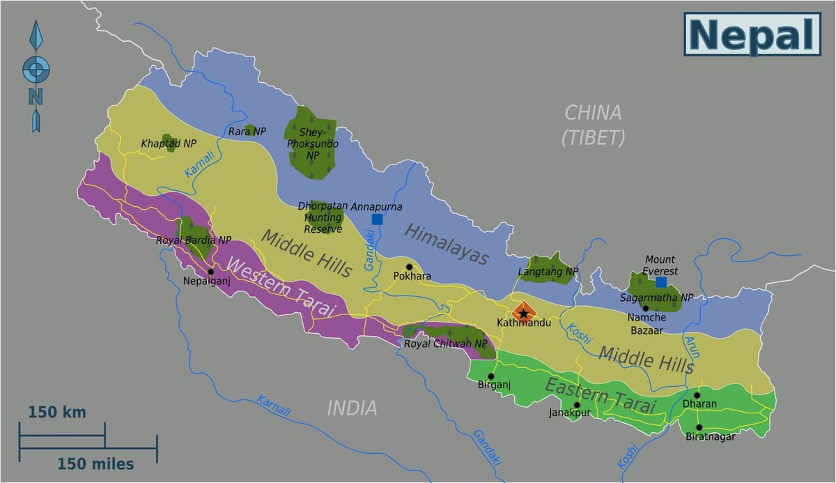 Ramani ya awali nepal