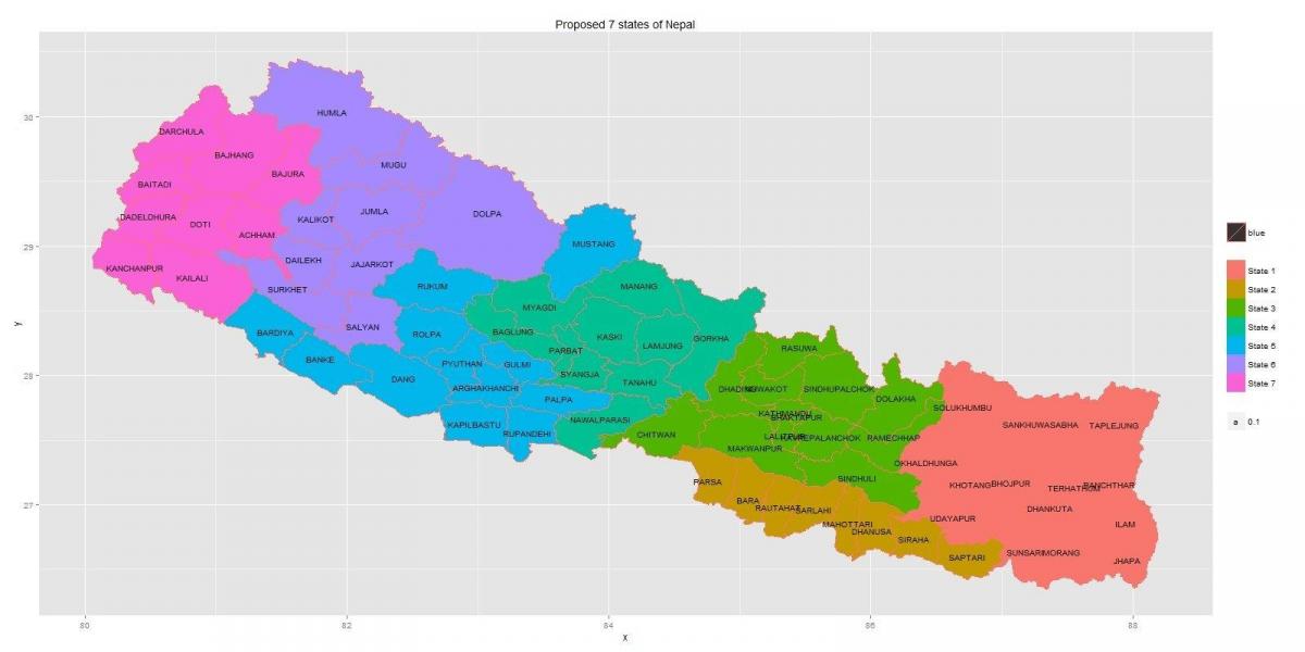mpya nepal ramani na 7 ya serikali