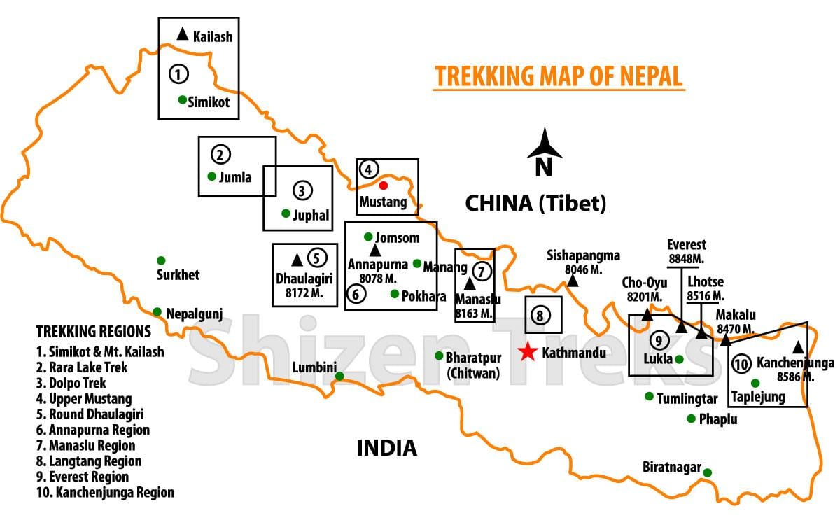 nepal safari ya ramani