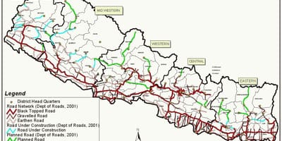 Nepal ramani na barabara