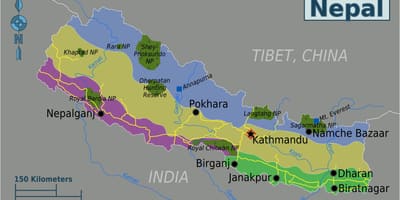 Kijiografia ramani ya nepal