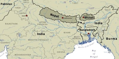 Ramani ya bhutan nepal na tibet