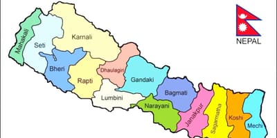 Ramani ya kisiasa ya nepal na wilaya zote