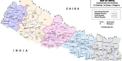 Ramani ya nepal vdc