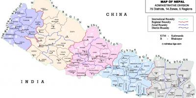 Nepal ramani ya kisiasa na wilaya